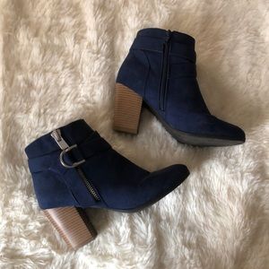 Faux-suede bootie